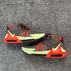 Nike LeBron Witness VII Bright Crimson Red Alligator Green DM1123-001 Men's 8